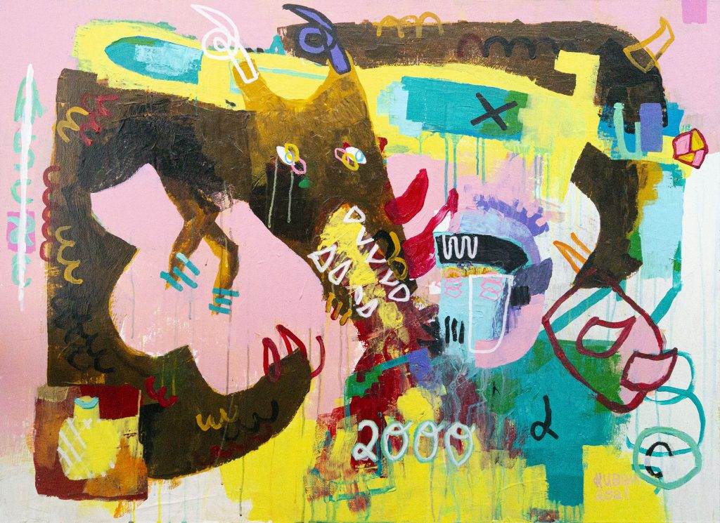 Transcendence, 2021, Acryl auf MDF-Platte, 90 x 110 cm